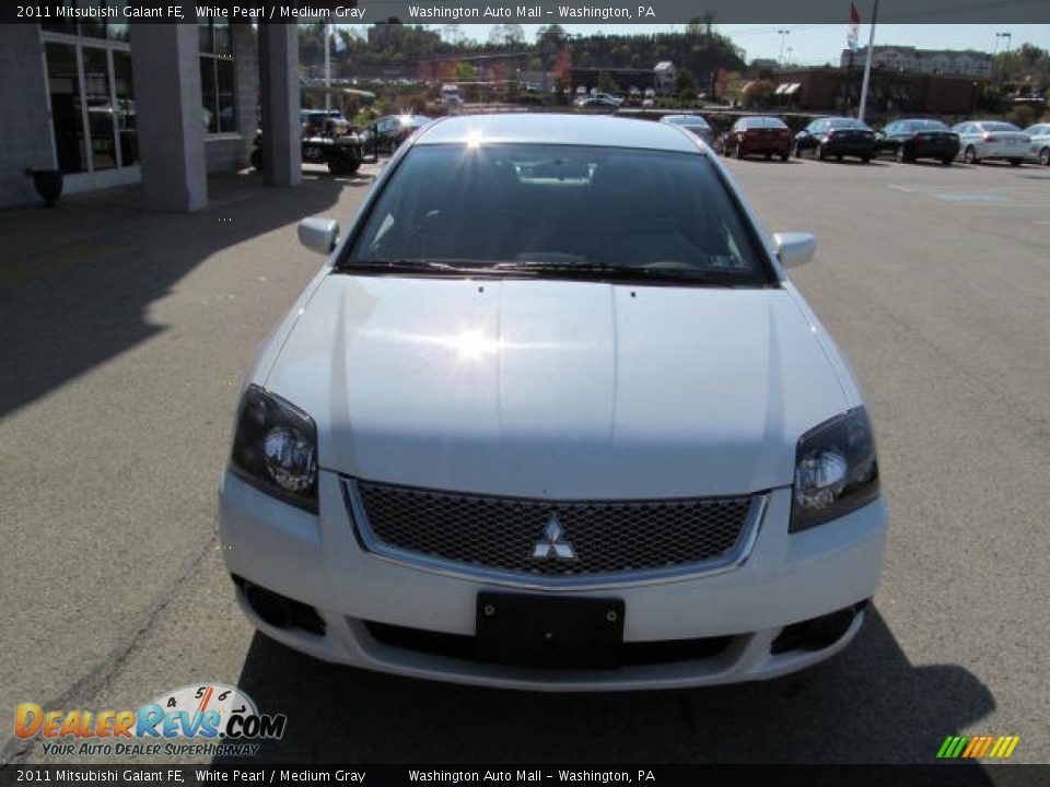 2011 Mitsubishi Galant FE White Pearl / Medium Gray Photo #10