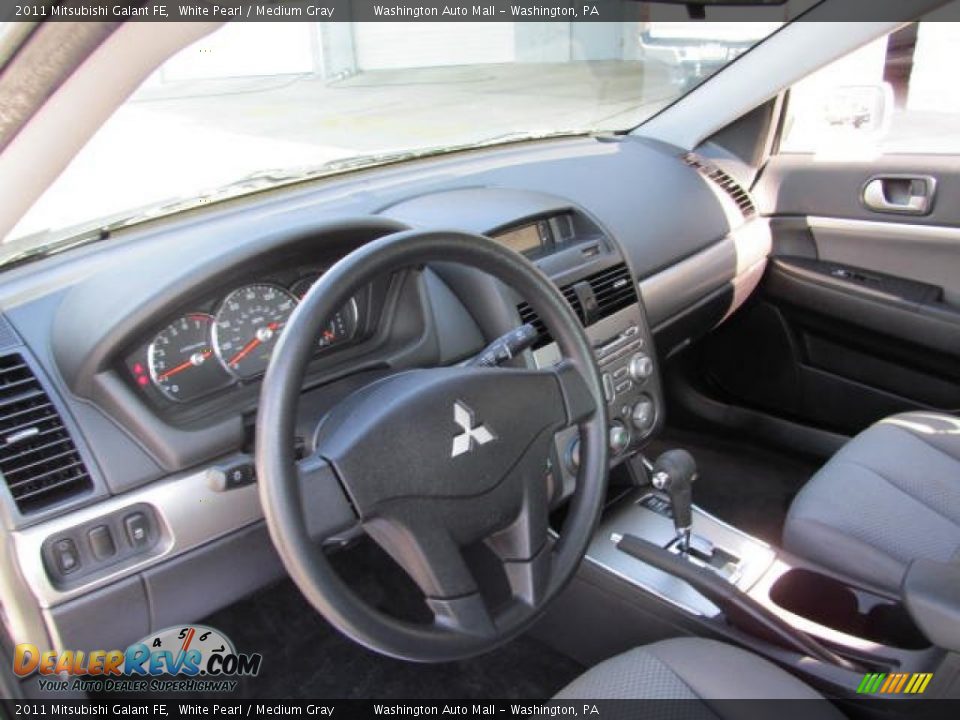 2011 Mitsubishi Galant FE White Pearl / Medium Gray Photo #12