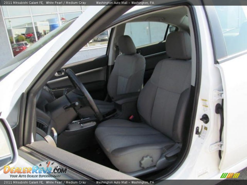 2011 Mitsubishi Galant FE White Pearl / Medium Gray Photo #13
