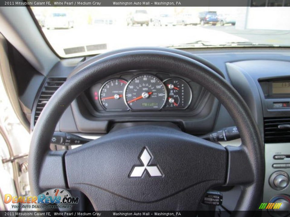 2011 Mitsubishi Galant FE White Pearl / Medium Gray Photo #17