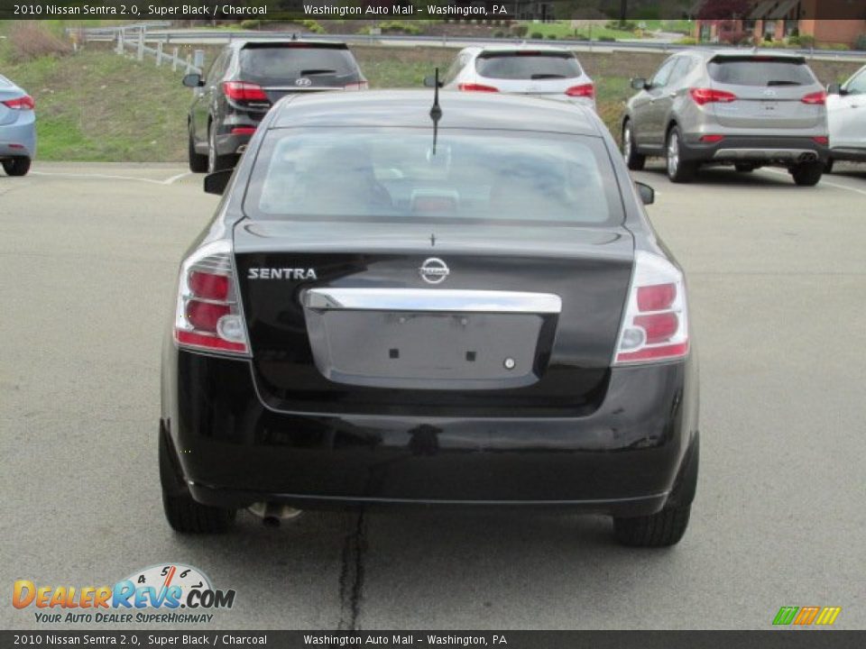 2010 Nissan Sentra 2.0 Super Black / Charcoal Photo #8