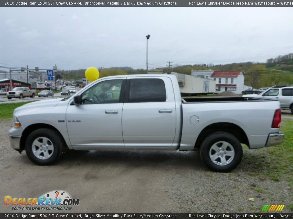 2010 Dodge Ram 1500 SLT Crew Cab 4x4 Bright Silver Metallic / Dark Slate/Medium Graystone Photo #2