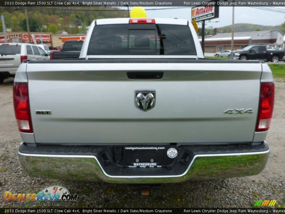 2010 Dodge Ram 1500 SLT Crew Cab 4x4 Bright Silver Metallic / Dark Slate/Medium Graystone Photo #4