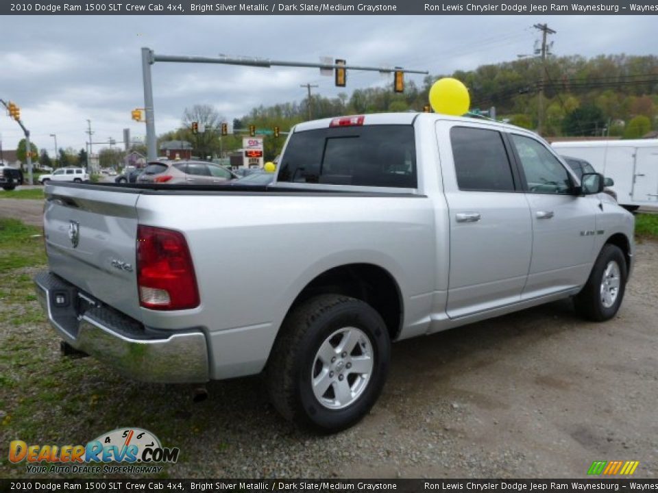 2010 Dodge Ram 1500 SLT Crew Cab 4x4 Bright Silver Metallic / Dark Slate/Medium Graystone Photo #5