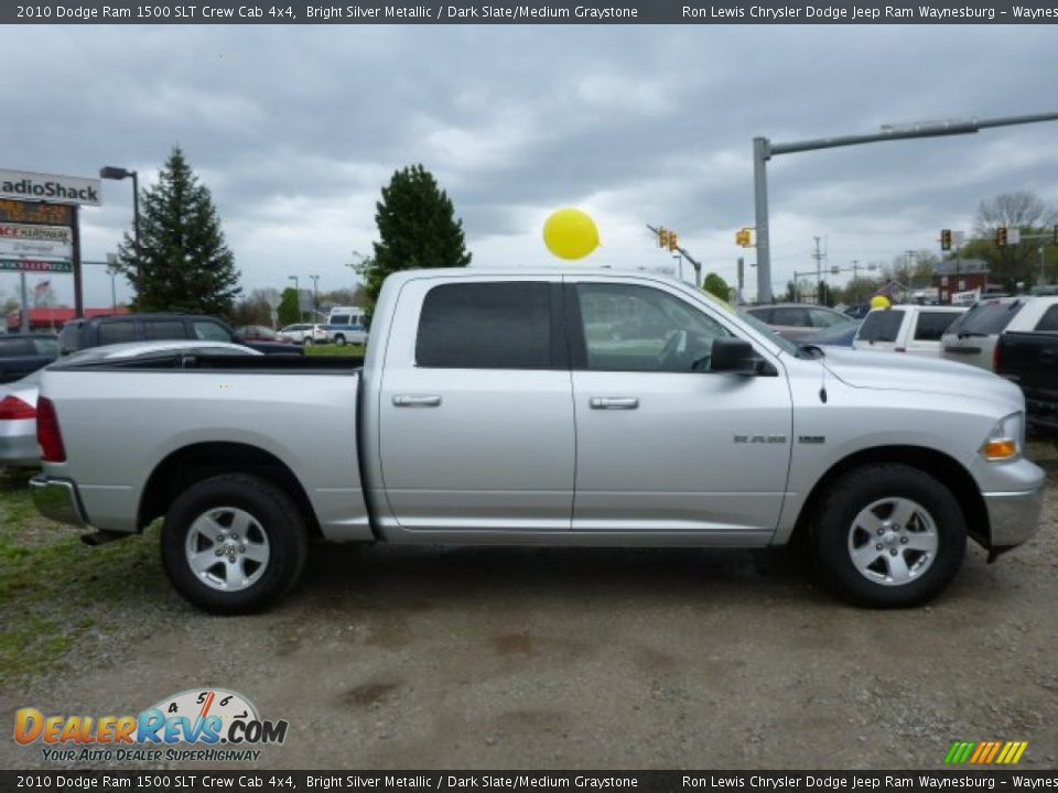 2010 Dodge Ram 1500 SLT Crew Cab 4x4 Bright Silver Metallic / Dark Slate/Medium Graystone Photo #6