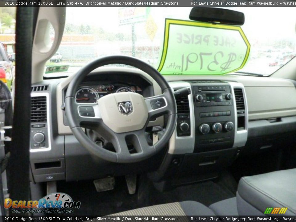 2010 Dodge Ram 1500 SLT Crew Cab 4x4 Bright Silver Metallic / Dark Slate/Medium Graystone Photo #12