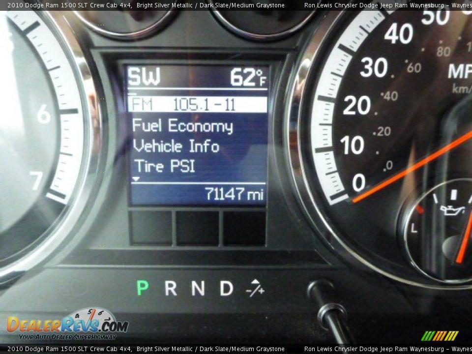 2010 Dodge Ram 1500 SLT Crew Cab 4x4 Bright Silver Metallic / Dark Slate/Medium Graystone Photo #19