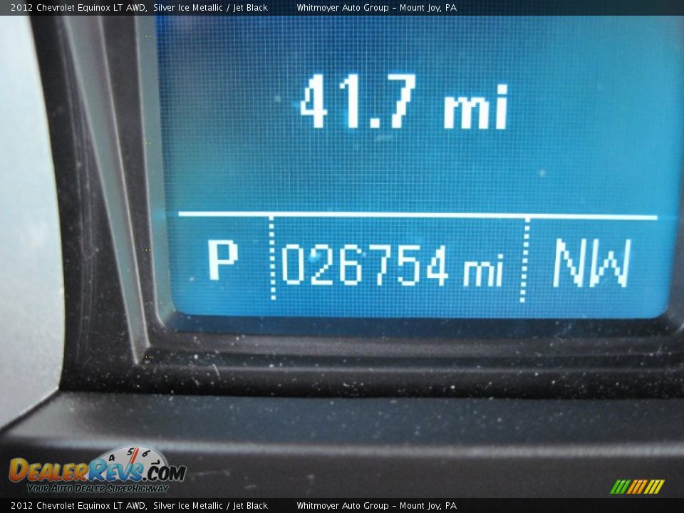 2012 Chevrolet Equinox LT AWD Silver Ice Metallic / Jet Black Photo #25