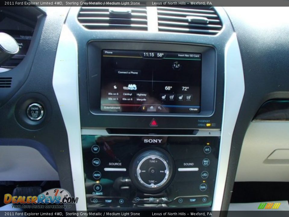 2011 Ford Explorer Limited 4WD Sterling Grey Metallic / Medium Light Stone Photo #15