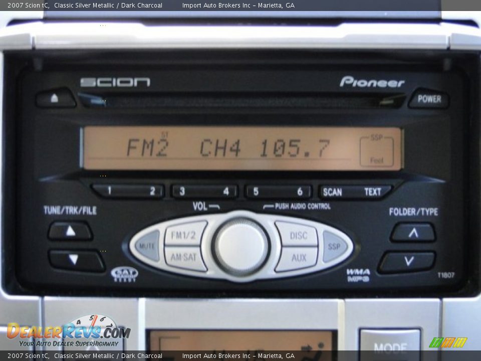 2007 Scion tC Classic Silver Metallic / Dark Charcoal Photo #14