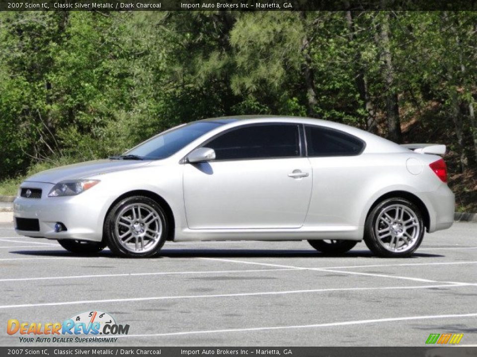 2007 Scion tC Classic Silver Metallic / Dark Charcoal Photo #25