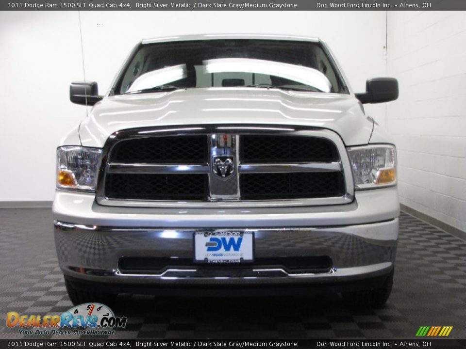 2011 Dodge Ram 1500 SLT Quad Cab 4x4 Bright Silver Metallic / Dark Slate Gray/Medium Graystone Photo #2