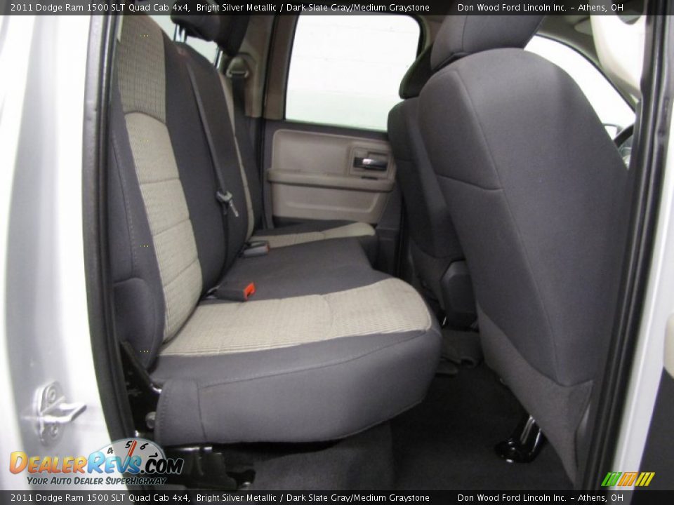 2011 Dodge Ram 1500 SLT Quad Cab 4x4 Bright Silver Metallic / Dark Slate Gray/Medium Graystone Photo #9