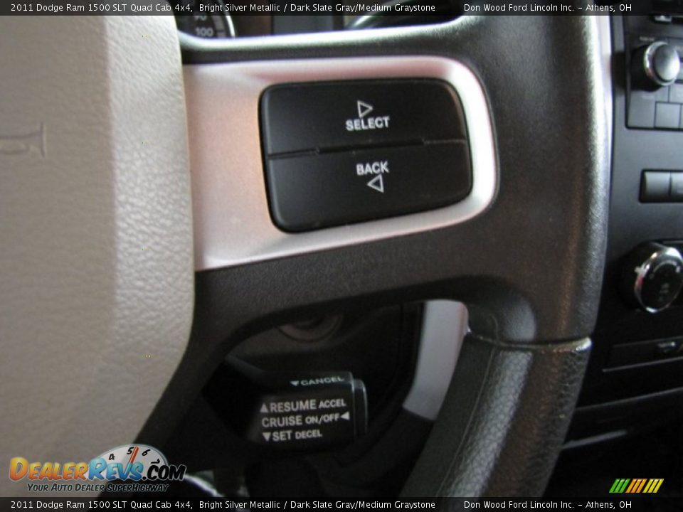 2011 Dodge Ram 1500 SLT Quad Cab 4x4 Bright Silver Metallic / Dark Slate Gray/Medium Graystone Photo #18