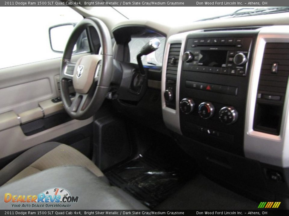 2011 Dodge Ram 1500 SLT Quad Cab 4x4 Bright Silver Metallic / Dark Slate Gray/Medium Graystone Photo #21