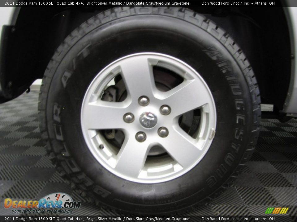 2011 Dodge Ram 1500 SLT Quad Cab 4x4 Bright Silver Metallic / Dark Slate Gray/Medium Graystone Photo #26