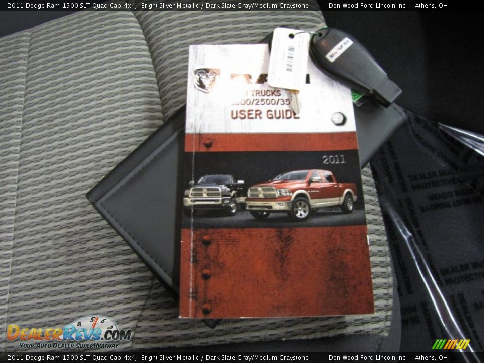 2011 Dodge Ram 1500 SLT Quad Cab 4x4 Bright Silver Metallic / Dark Slate Gray/Medium Graystone Photo #27