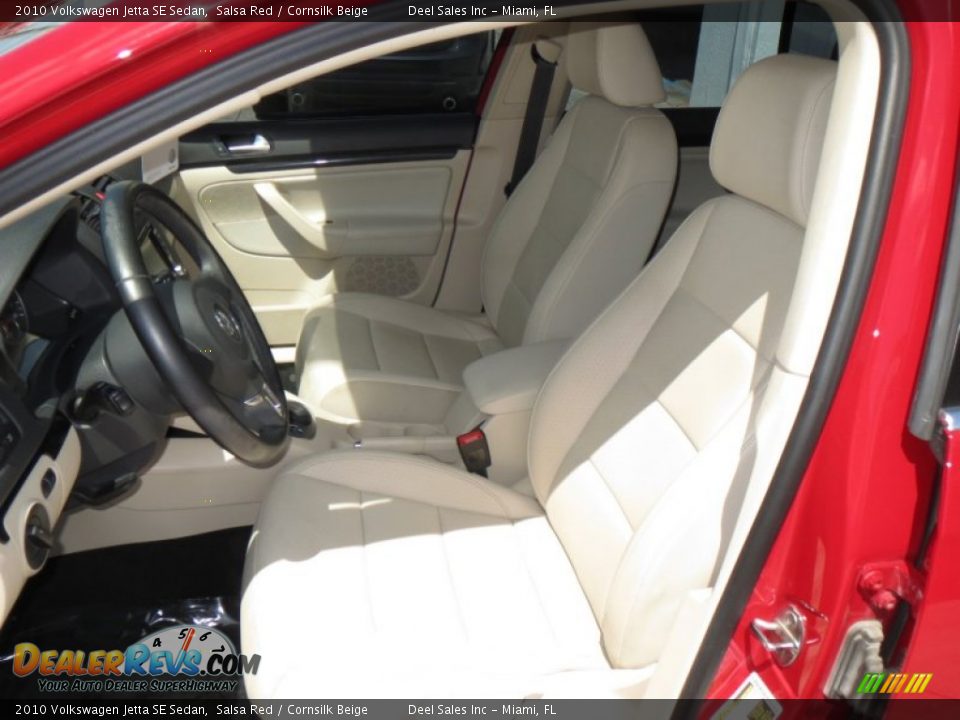 2010 Volkswagen Jetta SE Sedan Salsa Red / Cornsilk Beige Photo #9
