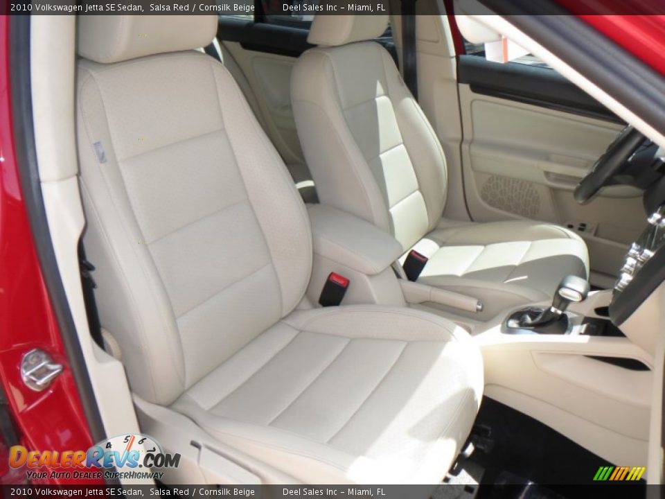 2010 Volkswagen Jetta SE Sedan Salsa Red / Cornsilk Beige Photo #10