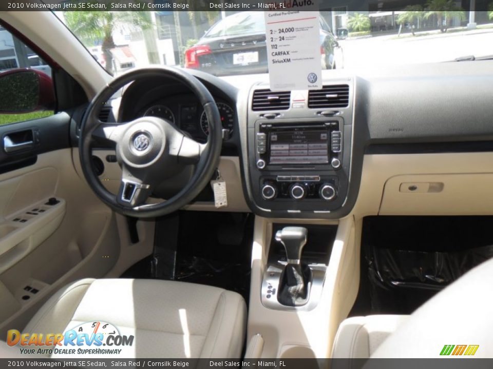 2010 Volkswagen Jetta SE Sedan Salsa Red / Cornsilk Beige Photo #12