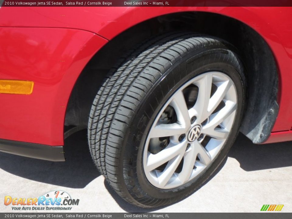 2010 Volkswagen Jetta SE Sedan Salsa Red / Cornsilk Beige Photo #13