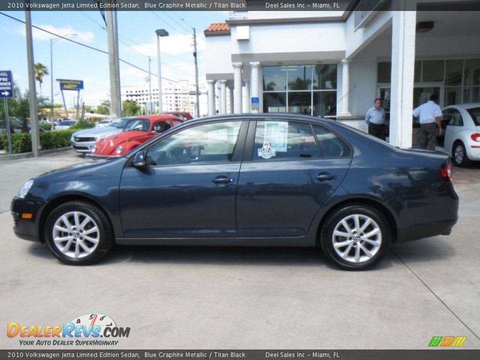 2010 Volkswagen Jetta Limited Edition Sedan Blue Graphite Metallic / Titan Black Photo #2