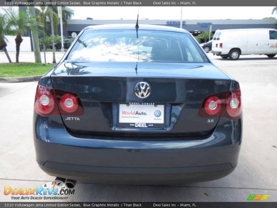 2010 Volkswagen Jetta Limited Edition Sedan Blue Graphite Metallic / Titan Black Photo #4