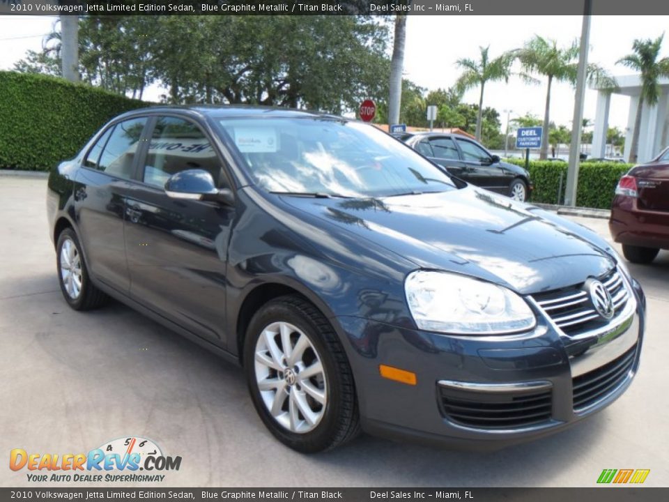 2010 Volkswagen Jetta Limited Edition Sedan Blue Graphite Metallic / Titan Black Photo #7