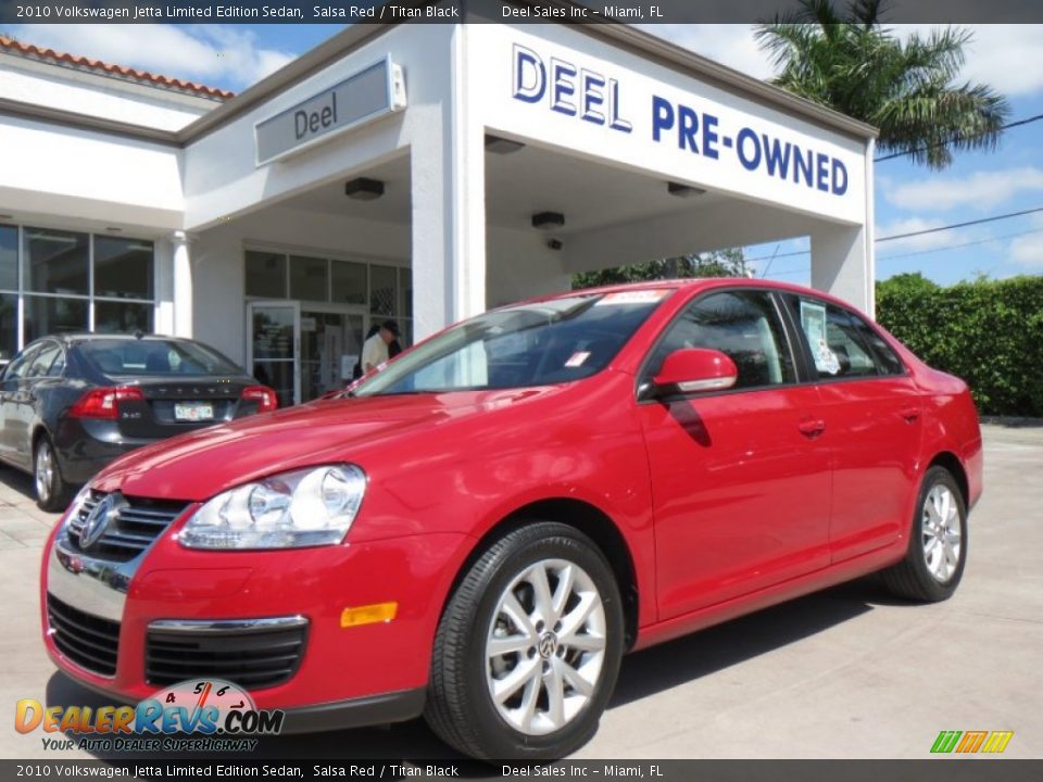 2010 Volkswagen Jetta Limited Edition Sedan Salsa Red / Titan Black Photo #1