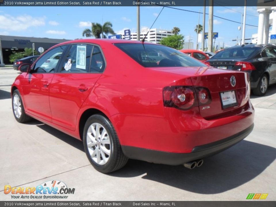 2010 Volkswagen Jetta Limited Edition Sedan Salsa Red / Titan Black Photo #3