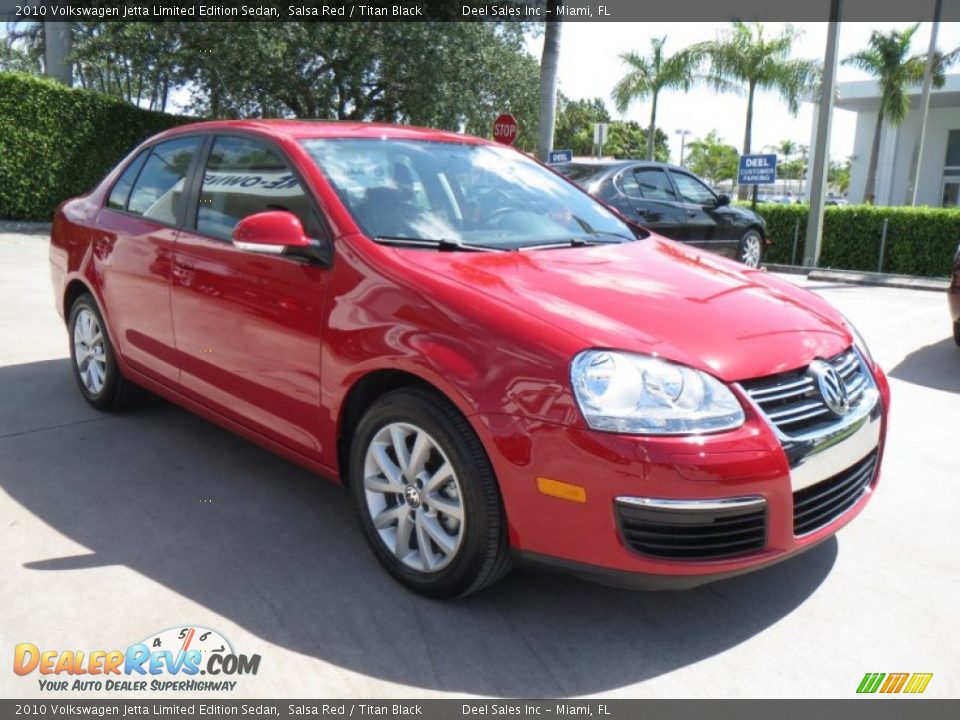 2010 Volkswagen Jetta Limited Edition Sedan Salsa Red / Titan Black Photo #7