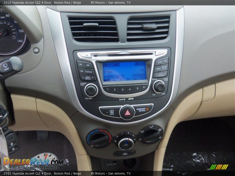 2013 Hyundai Accent GLS 4 Door Boston Red / Beige Photo #13