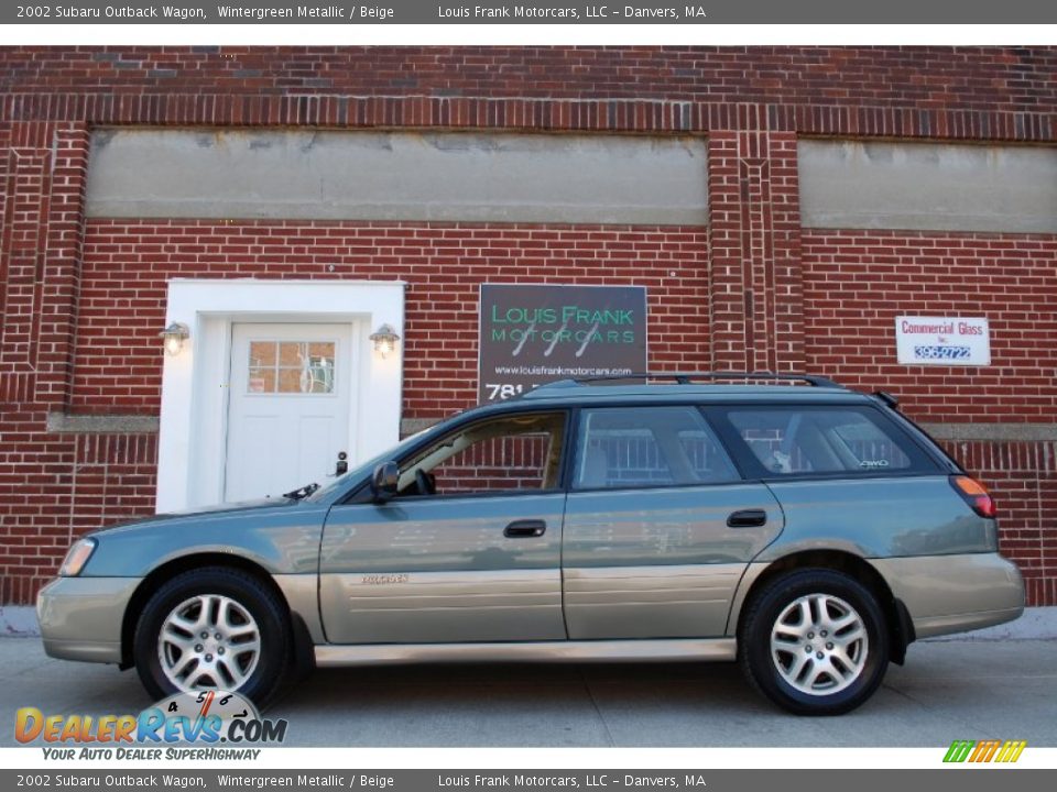2002 Subaru Outback Wagon Wintergreen Metallic / Beige Photo #1
