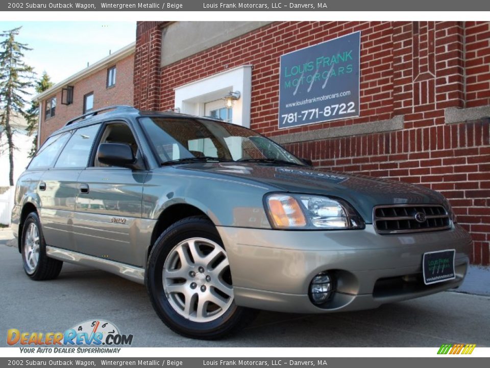 2002 Subaru Outback Wagon Wintergreen Metallic / Beige Photo #2