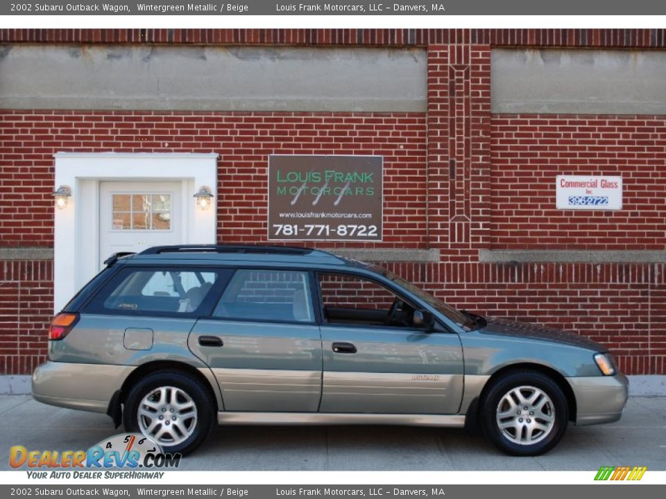 2002 Subaru Outback Wagon Wintergreen Metallic / Beige Photo #6