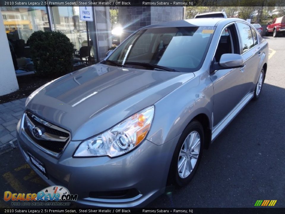 2010 Subaru Legacy 2.5i Premium Sedan Steel Silver Metallic / Off Black Photo #1