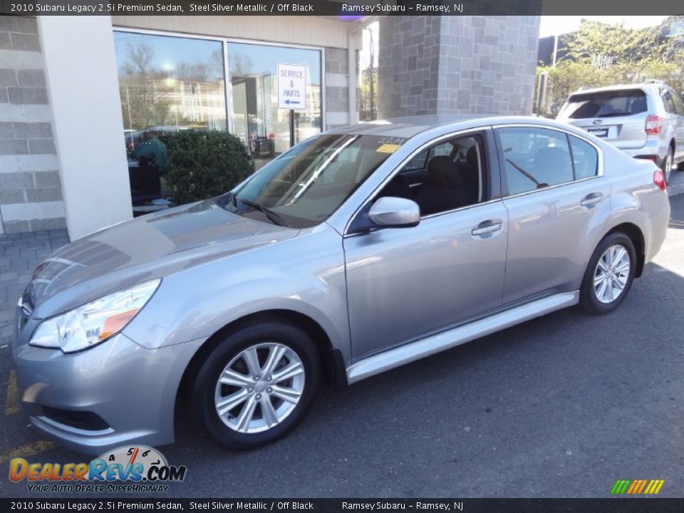 2010 Subaru Legacy 2.5i Premium Sedan Steel Silver Metallic / Off Black Photo #2