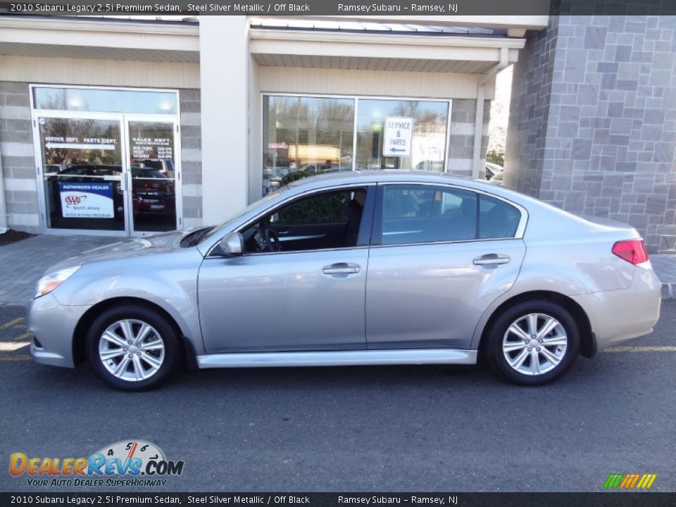 2010 Subaru Legacy 2.5i Premium Sedan Steel Silver Metallic / Off Black Photo #3