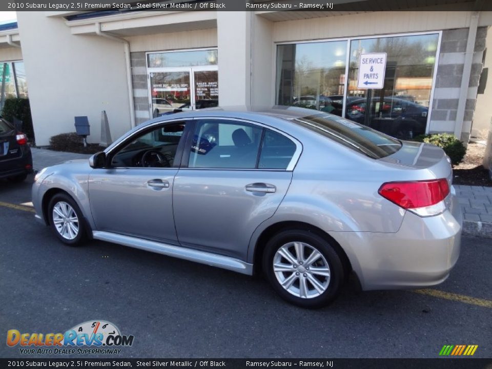 2010 Subaru Legacy 2.5i Premium Sedan Steel Silver Metallic / Off Black Photo #4