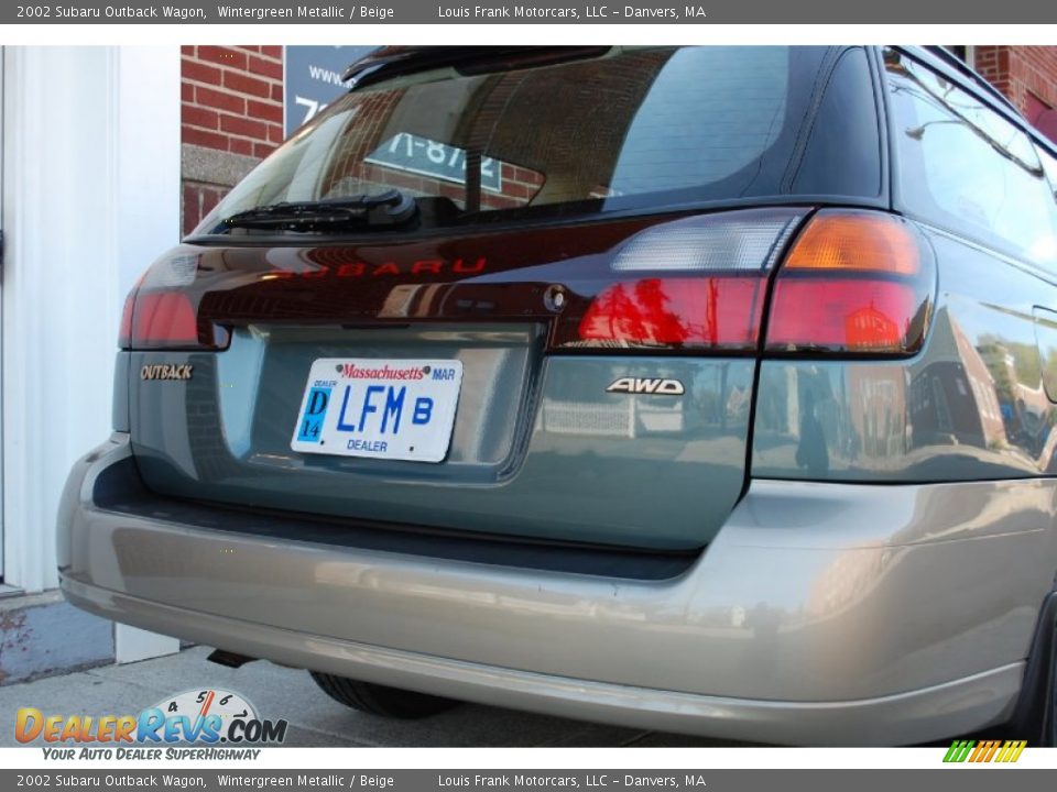2002 Subaru Outback Wagon Wintergreen Metallic / Beige Photo #26