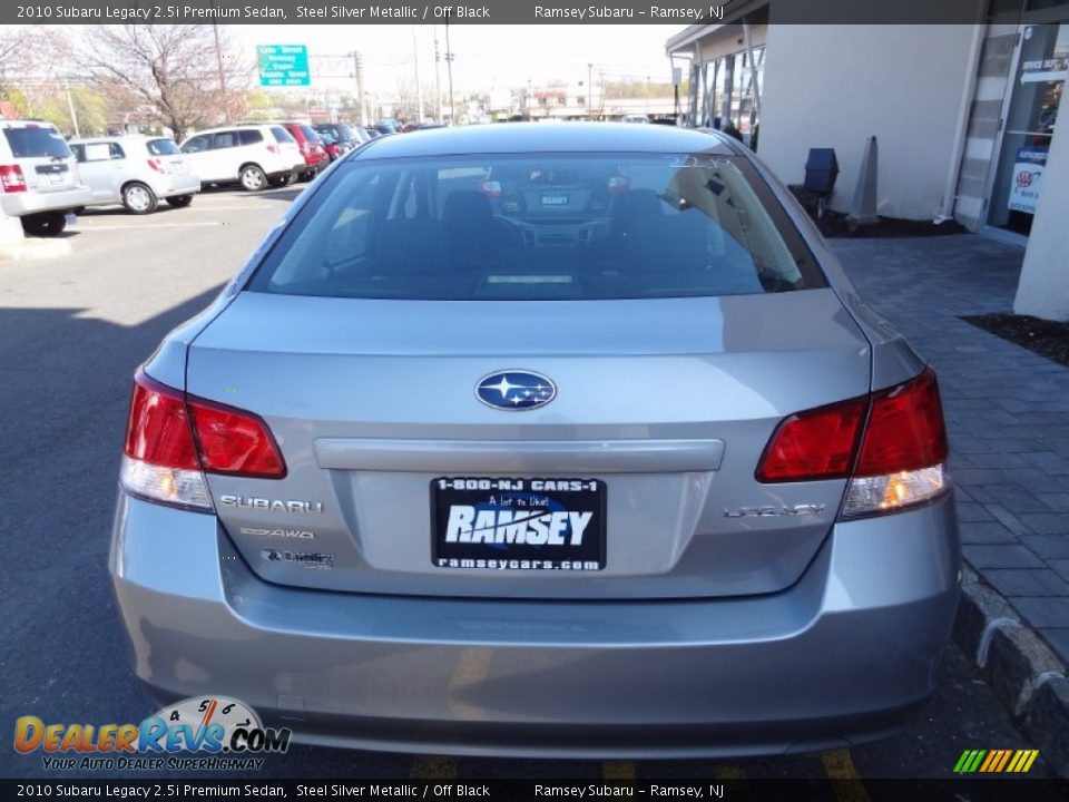2010 Subaru Legacy 2.5i Premium Sedan Steel Silver Metallic / Off Black Photo #6