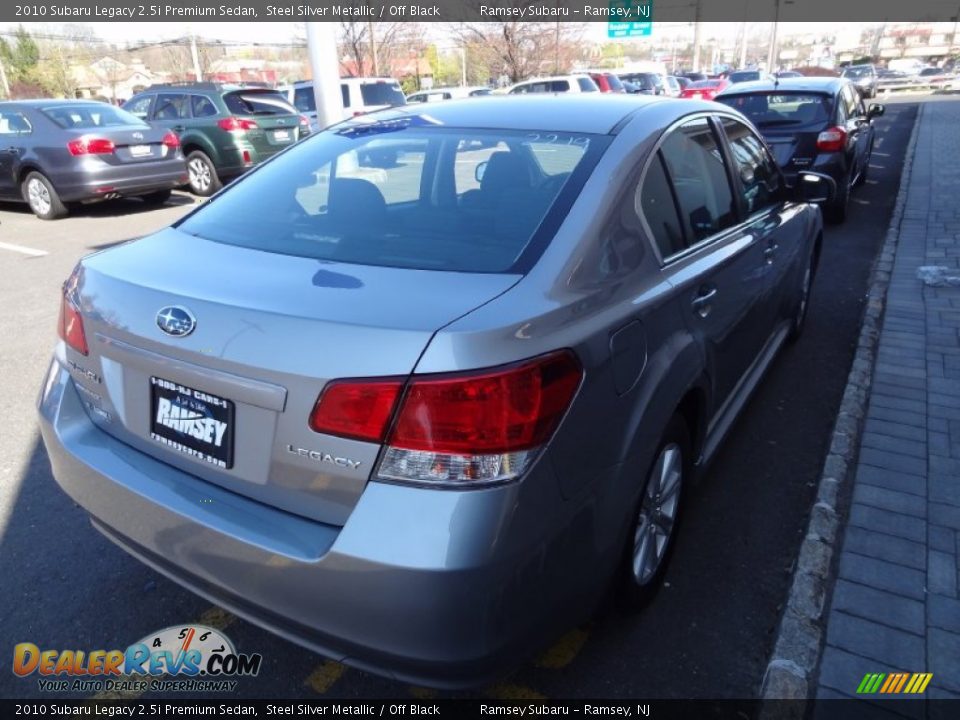 2010 Subaru Legacy 2.5i Premium Sedan Steel Silver Metallic / Off Black Photo #7