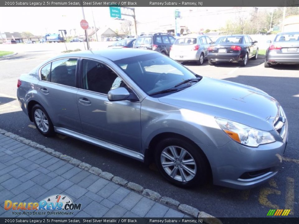 2010 Subaru Legacy 2.5i Premium Sedan Steel Silver Metallic / Off Black Photo #10