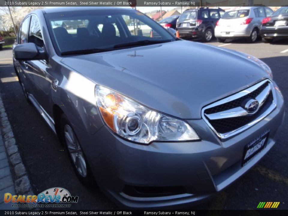 2010 Subaru Legacy 2.5i Premium Sedan Steel Silver Metallic / Off Black Photo #11