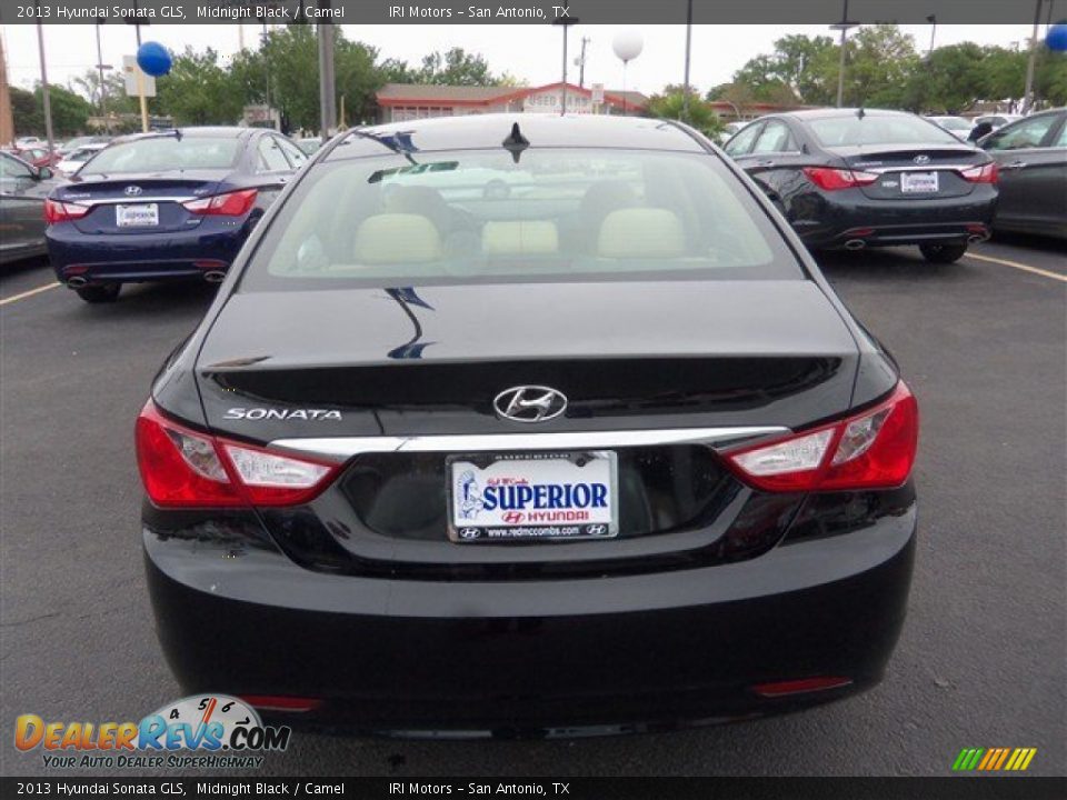 2013 Hyundai Sonata GLS Midnight Black / Camel Photo #6