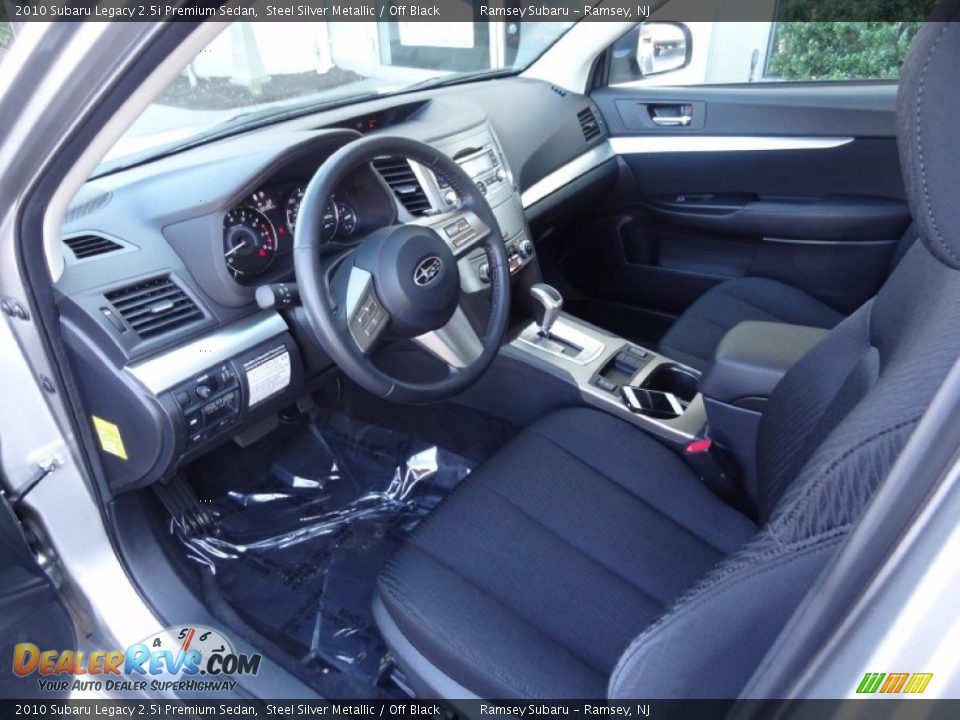 2010 Subaru Legacy 2.5i Premium Sedan Steel Silver Metallic / Off Black Photo #14