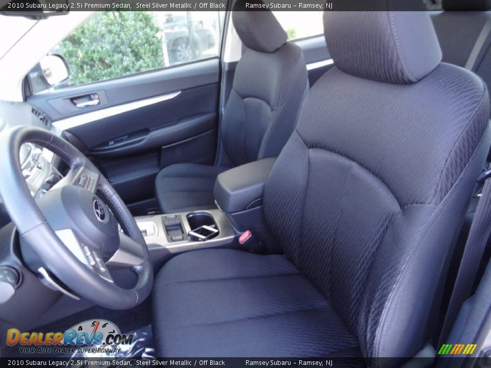 2010 Subaru Legacy 2.5i Premium Sedan Steel Silver Metallic / Off Black Photo #15
