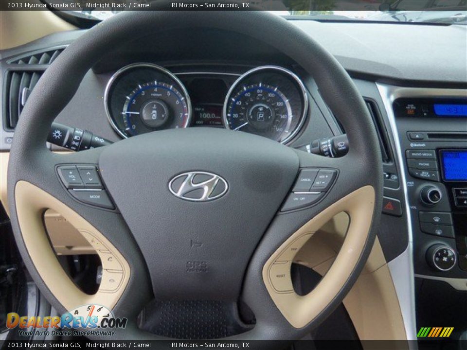 2013 Hyundai Sonata GLS Midnight Black / Camel Photo #12
