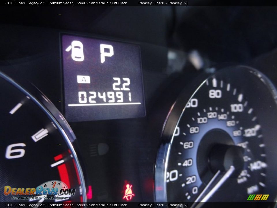 2010 Subaru Legacy 2.5i Premium Sedan Steel Silver Metallic / Off Black Photo #30