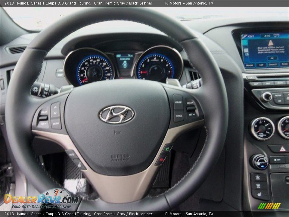 2013 Hyundai Genesis Coupe 3.8 Grand Touring Gran Premio Gray / Black Leather Photo #13